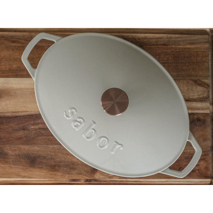 Sabor Gjutjärnsgryta 5,7 L varm grå-Holykitchen
