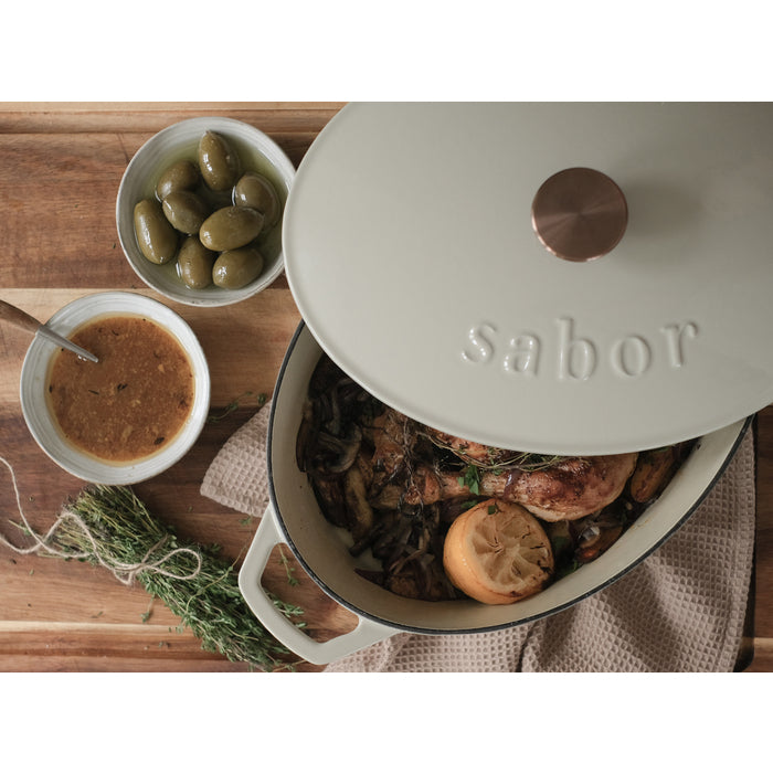 Sabor Gjutjärnsgryta 5,7 L varm grå-Holykitchen