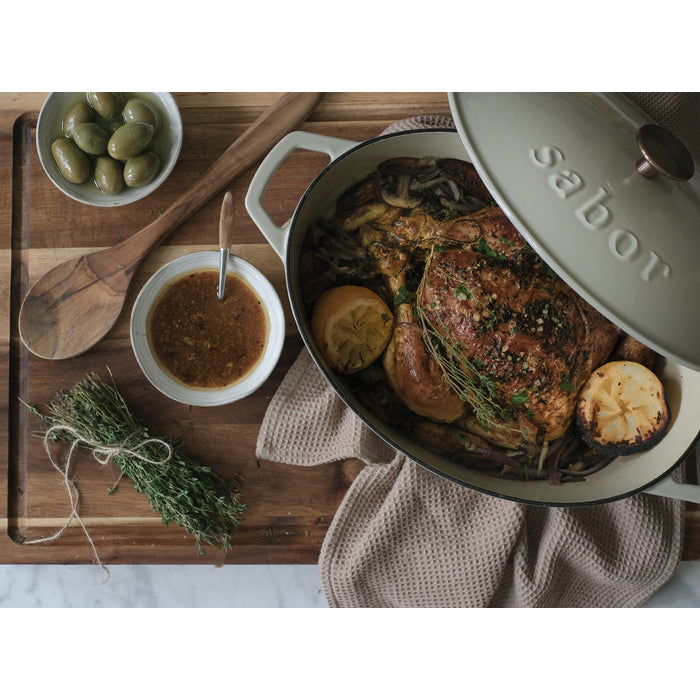 Sabor Gjutjärnsgryta 5,7 L varm grå-Holykitchen