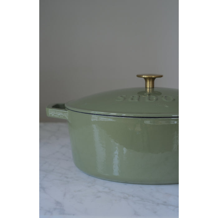 Sabor Gjutjärnsgryta 5,7 L oliv-Holykitchen
