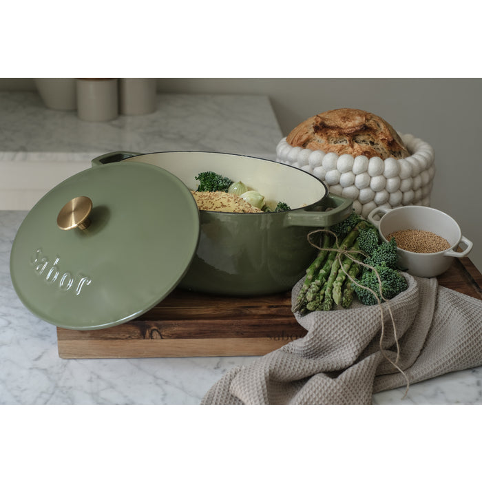 Sabor Gjutjärnsgryta 5,7 L oliv-Holykitchen