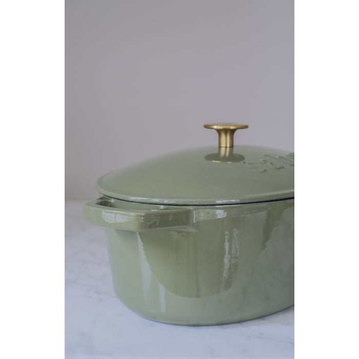 Sabor Gjutjärnsgryta 5,7 L oliv-Holykitchen