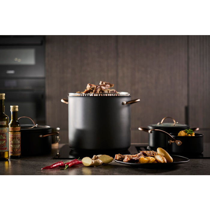 Modern House Black Copper Gryta med ångkorg 18 l-Holykitchen
