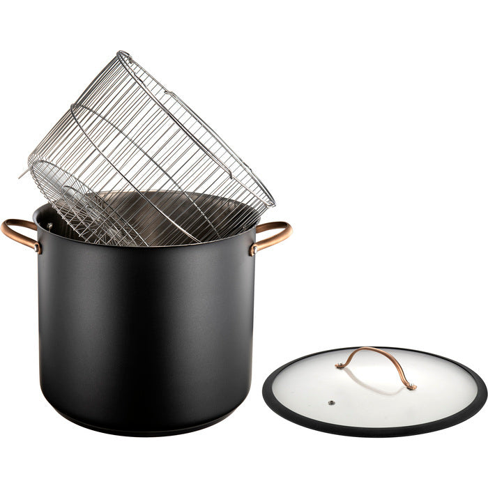 Modern House Black Copper Gryta med ångkorg 18 l-Holykitchen