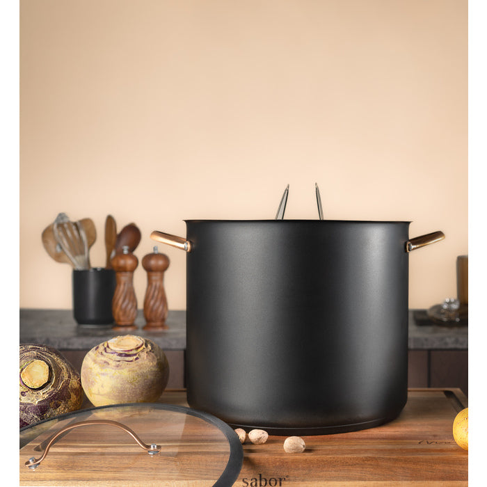 Modern House Black Copper Gryta med ångkorg 18 l-Holykitchen