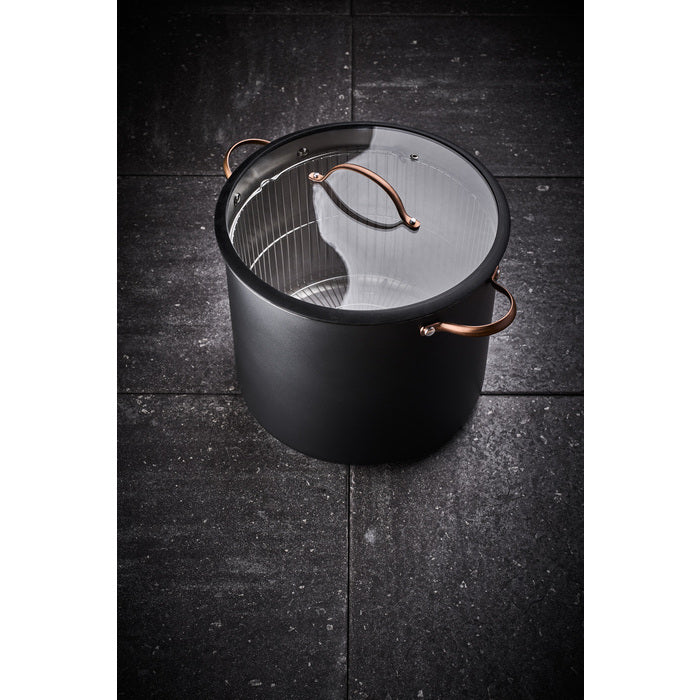 Modern House Black Copper Gryta med ångkorg 18 l-Holykitchen