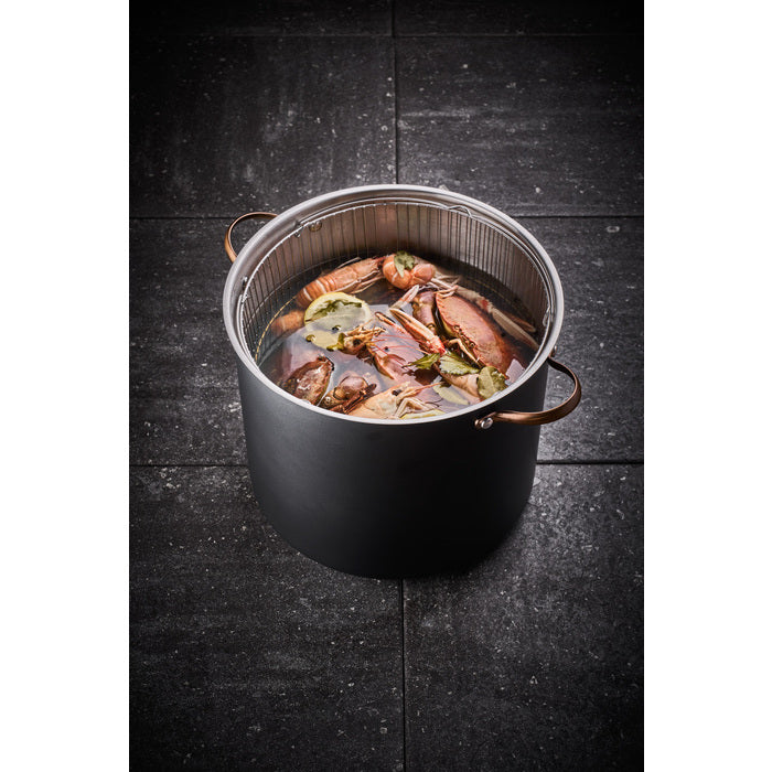Modern House Black Copper Gryta med ångkorg 18 l-Holykitchen