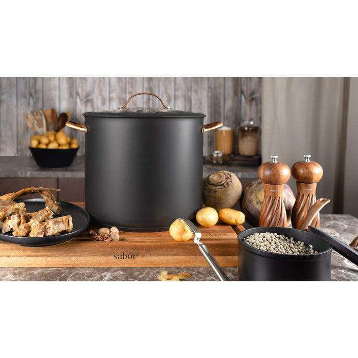 Modern House Black Copper Gryta med ångkorg 18 l-Holykitchen