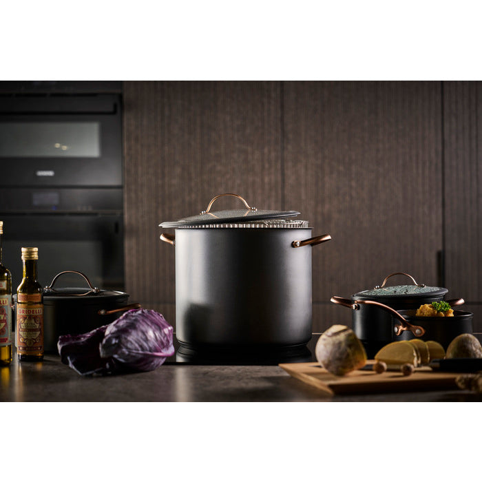 Modern House Black Copper Gryta med ångkorg 18 l-Holykitchen