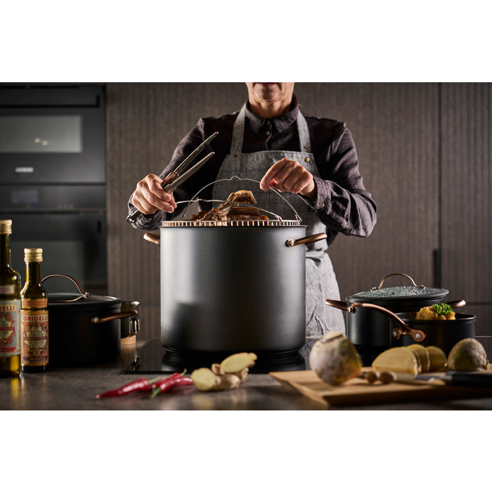 Modern House Black Copper Gryta med ångkorg 18 l-Holykitchen