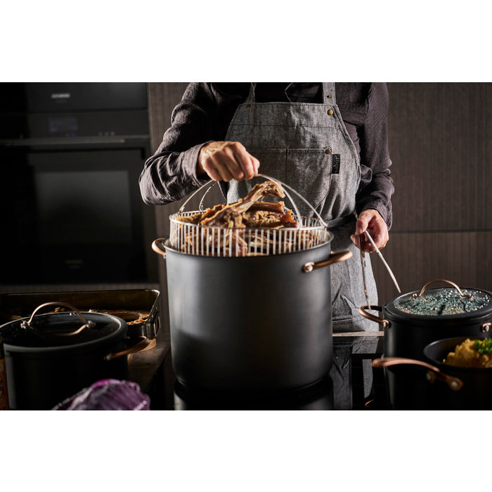 Modern House Black Copper Gryta med ångkorg 18 l-Holykitchen