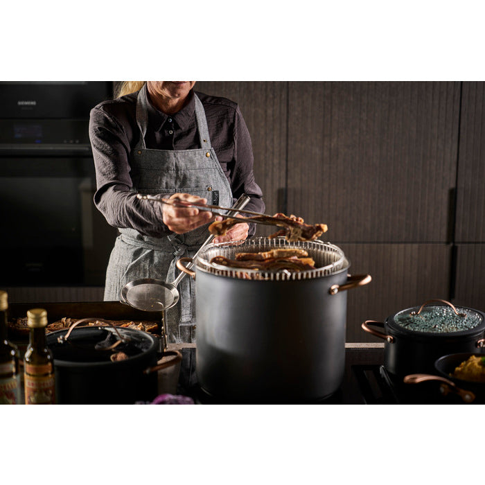 Modern House Black Copper Gryta med ångkorg 18 l-Holykitchen