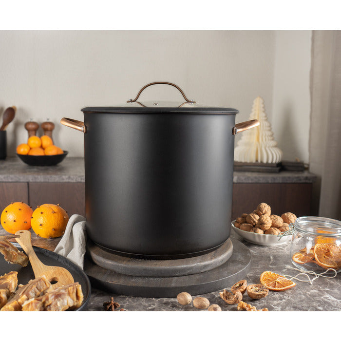 Modern House Black Copper Gryta med ångkorg 18 l-Holykitchen