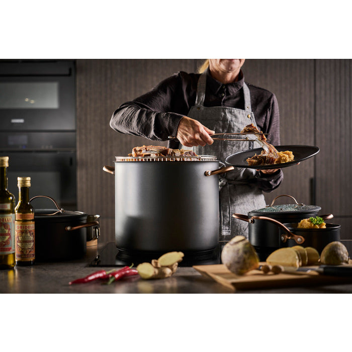 Modern House Black Copper Gryta med ångkorg 18 l-Holykitchen