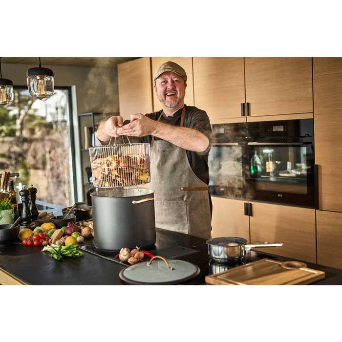 Modern House Black Copper Gryta med ångkorg 18 l-Holykitchen