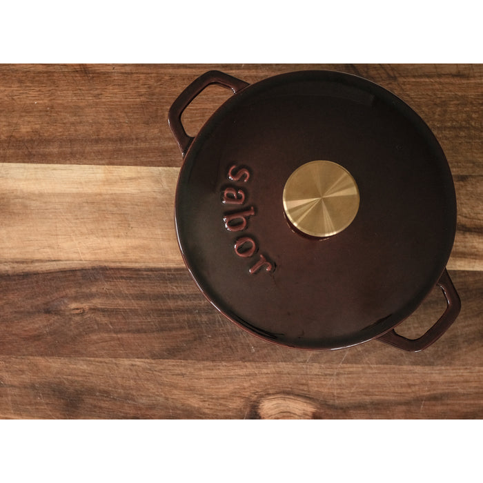 Sabor Gjutjärnsgryta 2 L zinfandel mässing-Holykitchen