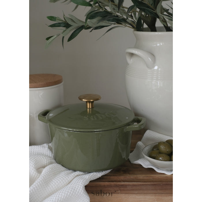 Sabor Gjutjärnsgryta 2 L oliv-Holykitchen