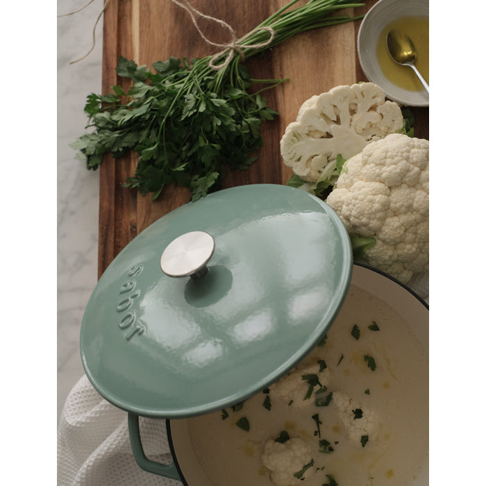 Sabor Gjutjärnsgryta 4,4 L 28 cm sea green-Holykitchen