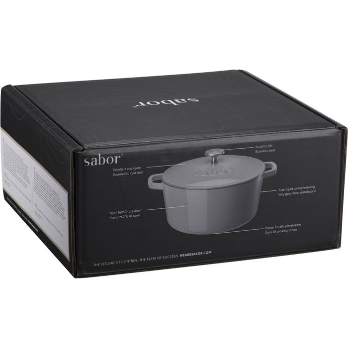 Sabor Gjutjärnsgryta 4,4 L storm grey-Holykitchen