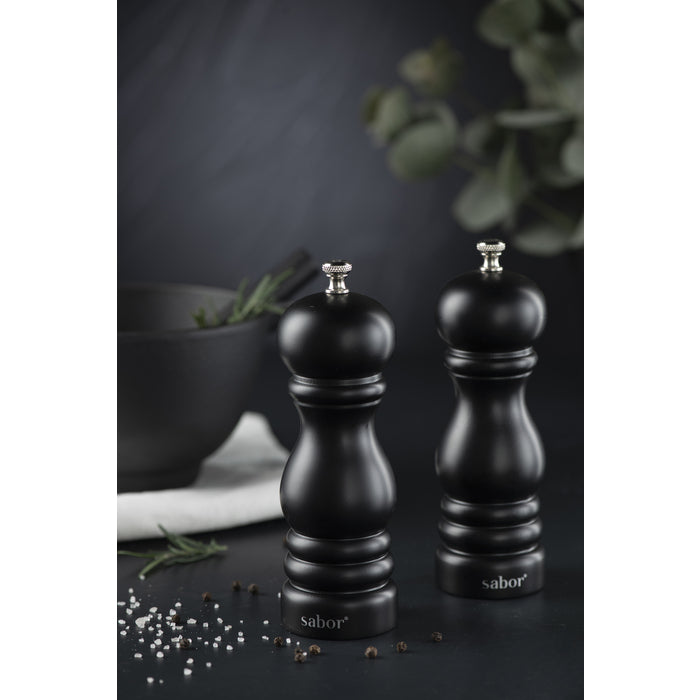 Sabor  Salt- och pepparset matt svart