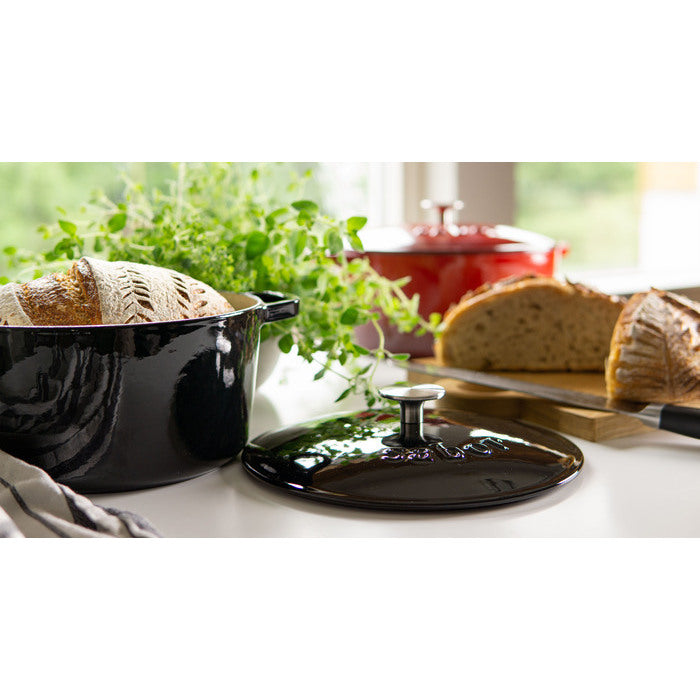 Sabor Gjutjärnsgryta 24 cm 4,4 L svart-Holykitchen