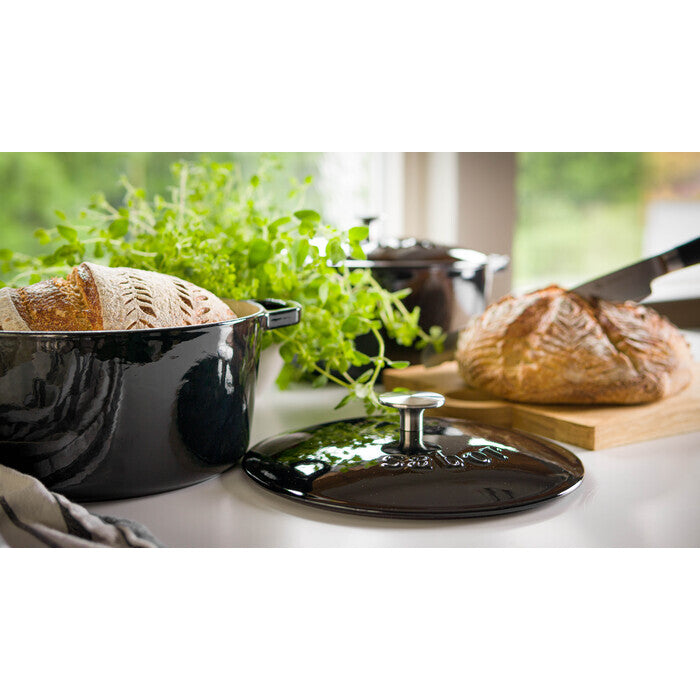 Sabor Gjutjärnsgryta 24 cm 4,4 L svart-Holykitchen