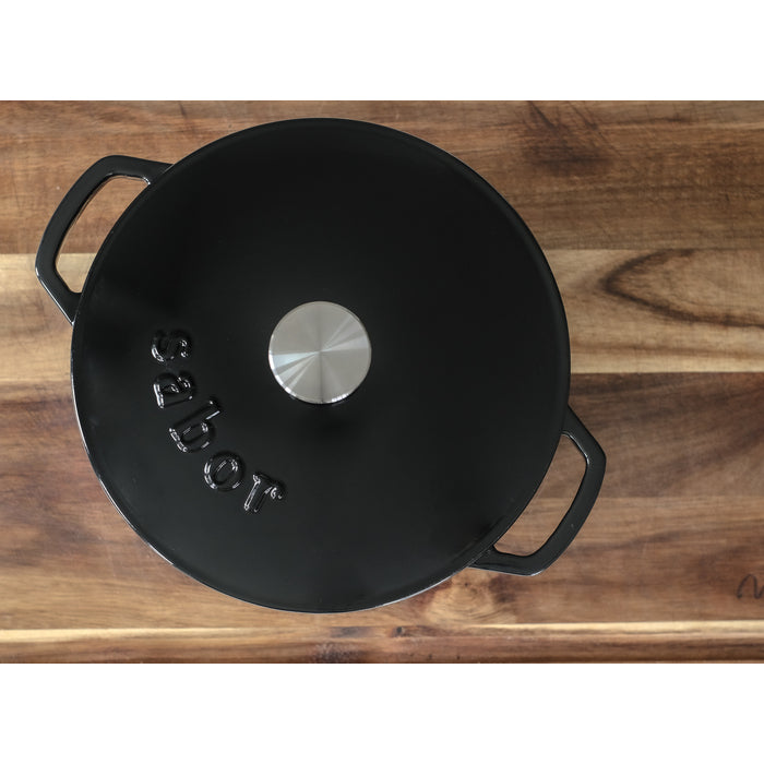 Sabor Gjutjärnsgryta 24 cm 4,4 L svart-Holykitchen
