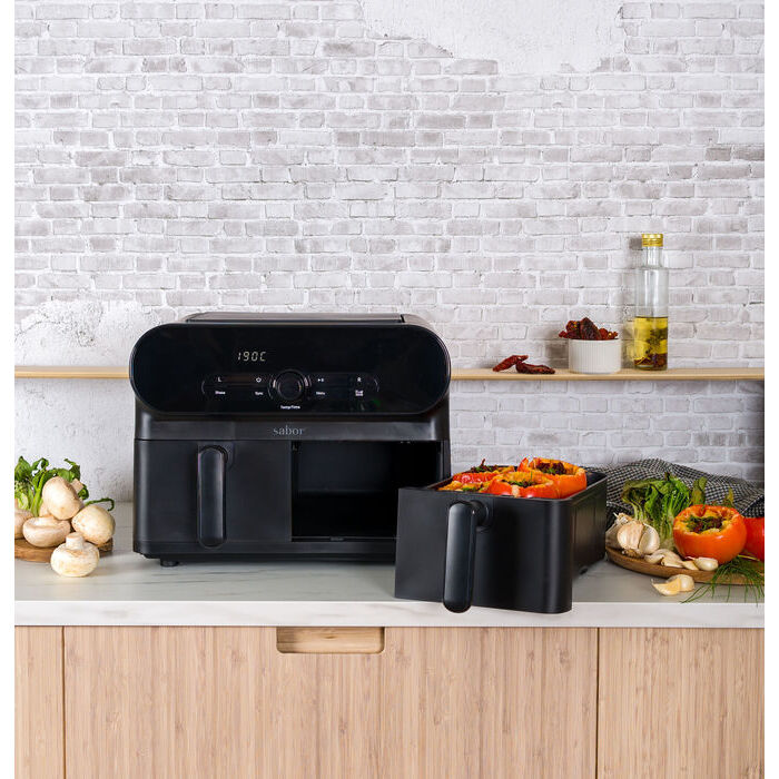Sabor  Duett airfryer dubbel 11 L matt svart