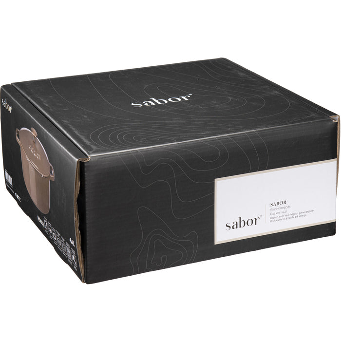 Sabor Gjutjärnsgryta 24 cm 4,4 L mahogny-Holykitchen