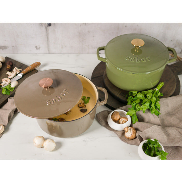 Sabor Gjutjärnsgryta 24 cm 4,4 L mahogny-Holykitchen