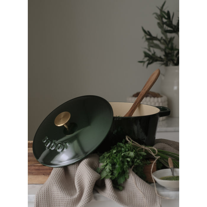 Sabor Gjutjärnsgryta 24 cm 4,4 L mörkgrön-Holykitchen
