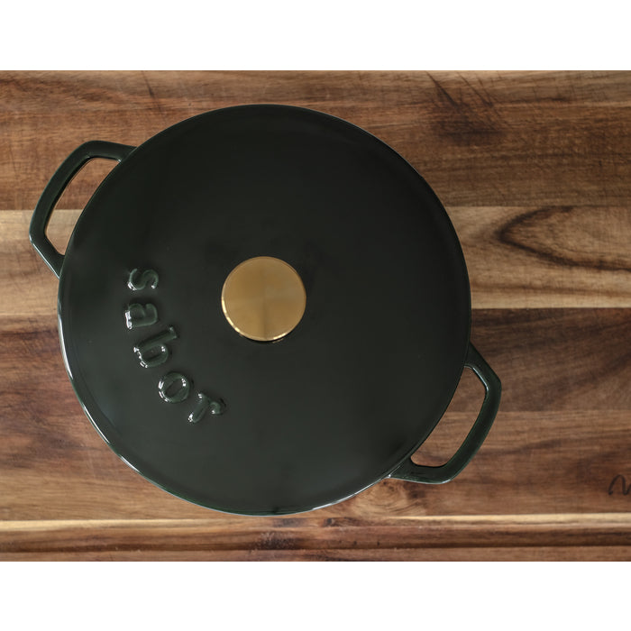 Sabor Gjutjärnsgryta 24 cm 4,4 L mörkgrön-Holykitchen