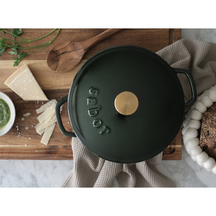 Sabor Gjutjärnsgryta 24 cm 4,4 L mörkgrön-Holykitchen