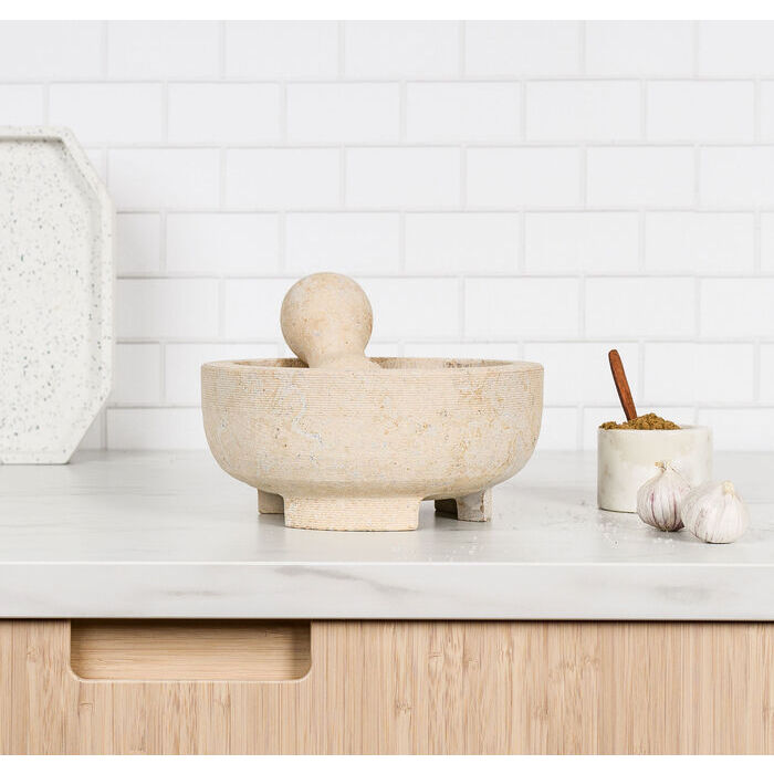 Sabor  Mortel 20 cm beige marmor