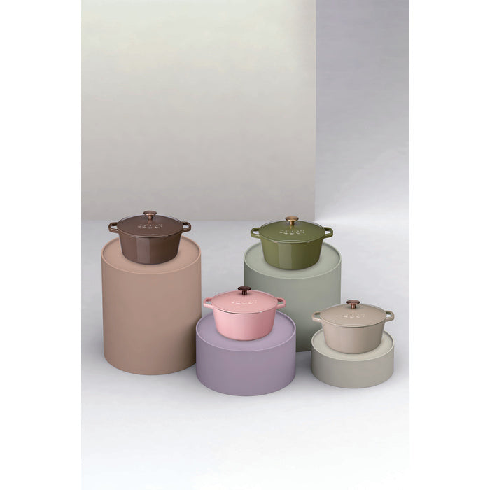 Sabor Gjutjärnsgryta 24 cm 4,4 L varmgrå-Holykitchen