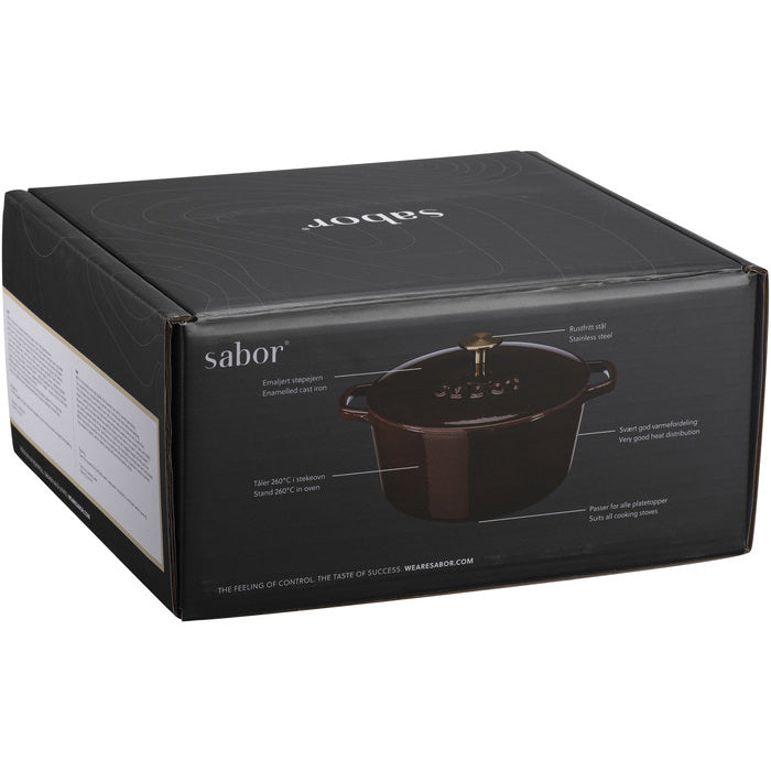 Sabor Gjutjärnsgryta 4,4 L röd-Holykitchen
