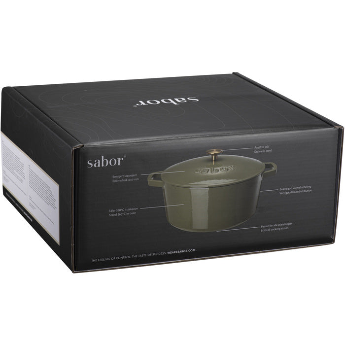 Sabor  Gjutjärnsgryta 6,7 L forever olive