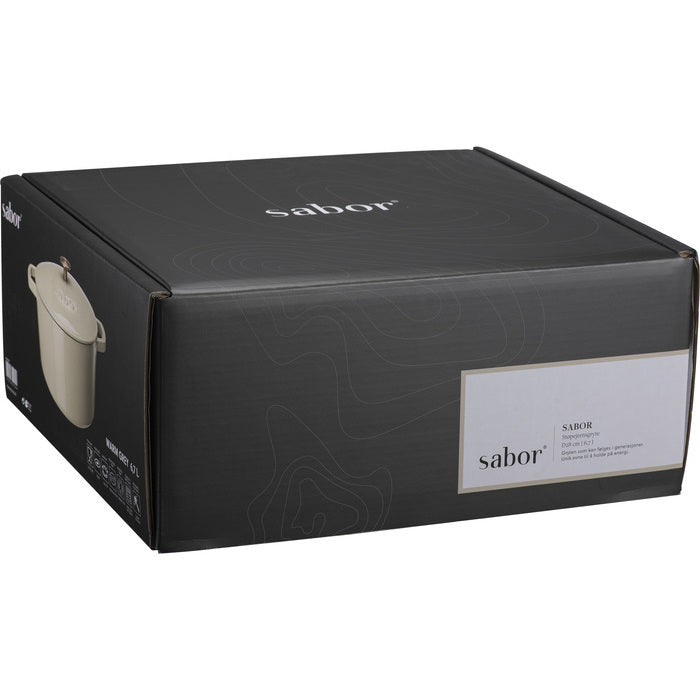 Sabor  Gjutjärnsgryta 6,7 L varmgrå