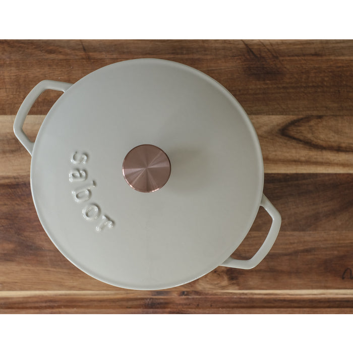 Sabor Gjutjärnsgryta 24 cm 4,4 L varmgrå-Holykitchen