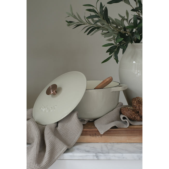 Sabor Gjutjärnsgryta 24 cm 4,4 L varmgrå-Holykitchen