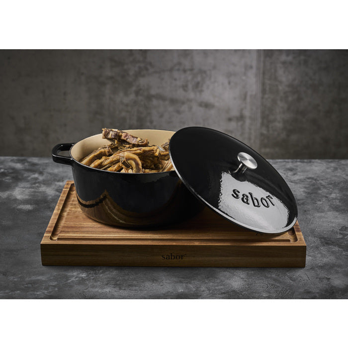 Sabor  Gjutjärnsgryta 32 cm 9,5 L svart
