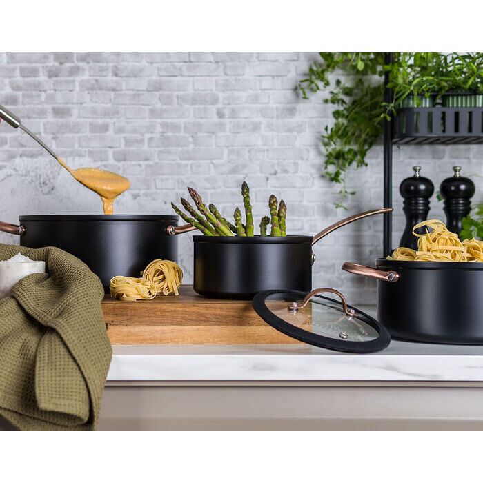 Modern House Black Copper Grytsats s/3 1,5/ 3/ 4,9 l-Holykitchen