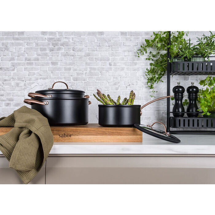 Modern House Black Copper Grytsats s/3 1,5/ 3/ 4,9 l-Holykitchen