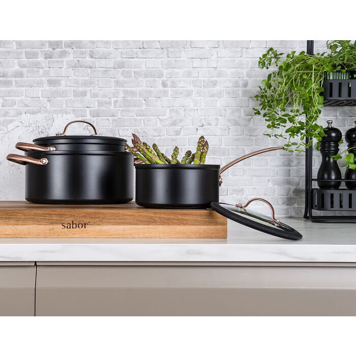 Modern House Black Copper Grytsats s/3 1,5/ 3/ 4,9 l-Holykitchen