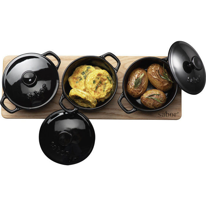 Sabor Minigryte serveringssett s/3 0,3 l-Holykitchen