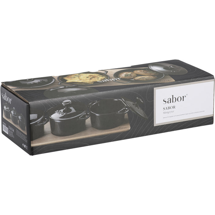 Sabor Minigryte serveringssett s/3 0,3 l-Holykitchen