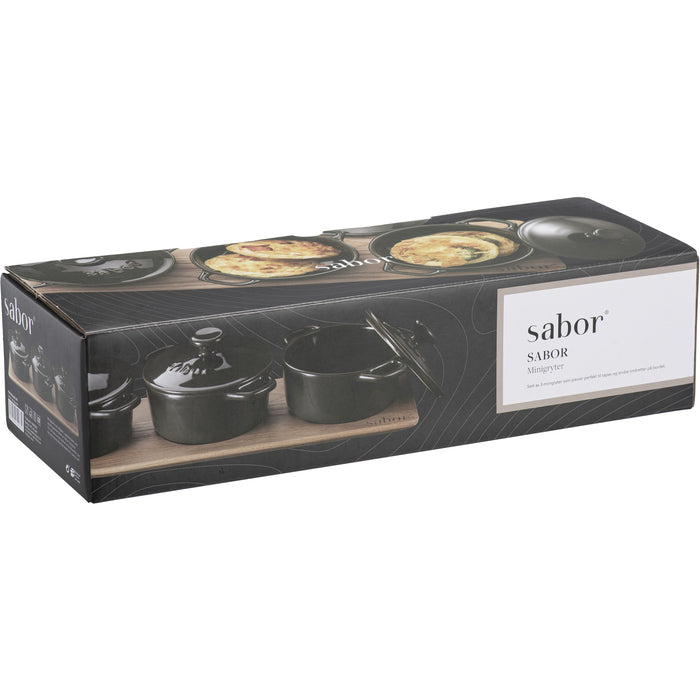 Sabor Minigryte serveringssett s/3 0,3 l-Holykitchen