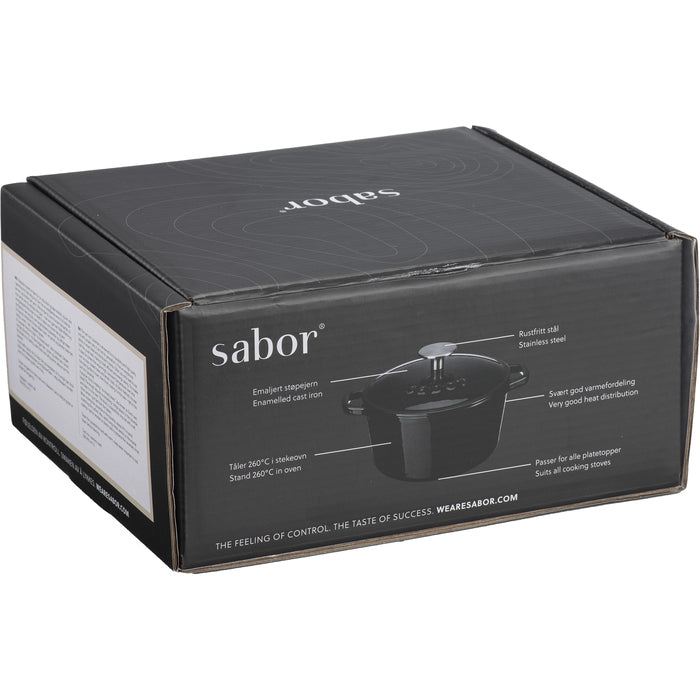 Sabor Gjutjärnsgryta 2 L svart-Holykitchen