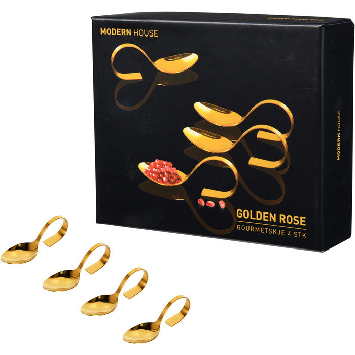 Modern House Golden Rose Gourmet Skedar 4-pack