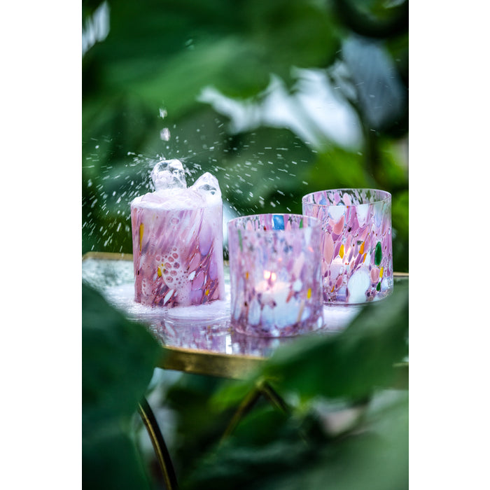 Magnor Swirl dricksglas/lykta rosa multi 35 cl-Holykitchen